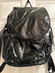 Kipling Pat. Leather Backpack