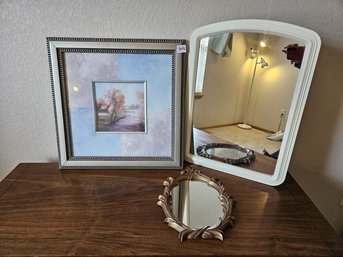 Framed Wall Art &two Mirrors