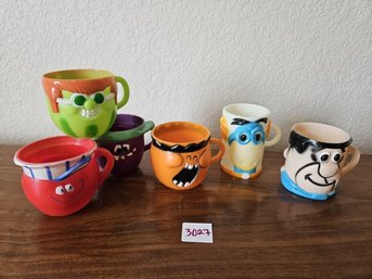 Vintage Collectable Pillsbury & Flintstones Plastic Kids Cups