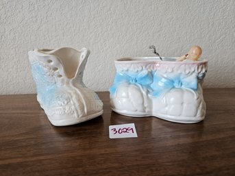 Antique Inarco Baby Bootie Planters