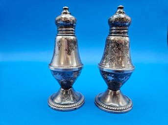 Nice Sterling Silver Weighted Salt & Pepper Shakers. 185 Gr TW