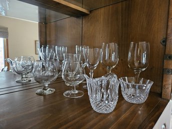 Vintage Stemware, Including AH Berwick Boopie Clear Glass & Bleikristal Lead Crystal Creamer & Sugar Bowl