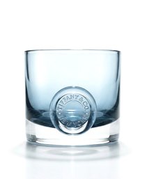 TIFFANY AND CO. Ink Blue Seal Lead Crystal Rocks Glass