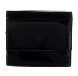 Chanel Vintage Patent Leather Black Wallet (Includes Authenticity Card)