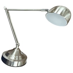 Modern Brushed Nickel Adjustable Desk Lamp With Articulating Arm