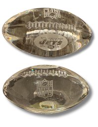 NFL Jets Fully Glass Football By Tiffany’s