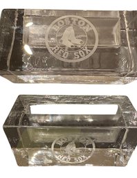 Boston Red Sox Glass Card Holder
