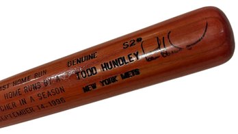 Todd Hundley Autographed “Most Home Runs By A Catcher” Commemorative Bat – NY Mets