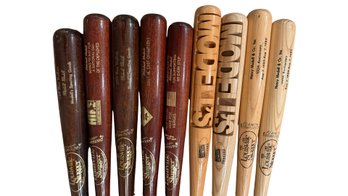 Collection Of 9 Commemorative Louisville Slugger & Modell’s Bats (NY Sports / Anniversary Themes)