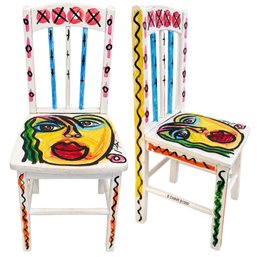 Peter Robert Keil Original Painted White Chair