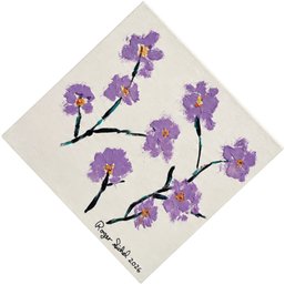 Purple 'Original Blossoms' Roses Painting By Roger Sichel