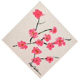Pink 'Original Blossoms' Roses Painting By Roger Sichel