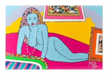 Michael L. Bronspigel - Blue Nude Lounging