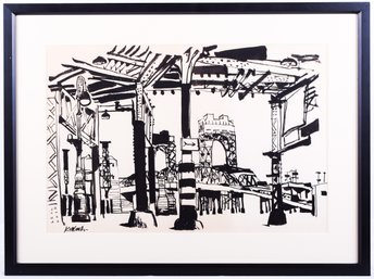 Pen And Ink Cityscape By Dong Kingman