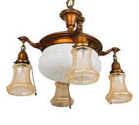 Four Lights Pan-style Chandelier