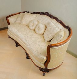 Fine Hand-carved Mahogany Framed Sofa