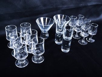 A Collection Of Cordials And Other Small Glasses