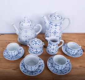 Antique German Winterling/Blau Saks Blue And White China Set By Jager Eisenberg
