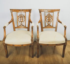 Neo-classical Fruitwood Armchairs
