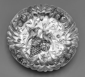Antique German Hanau Silver Bonbon Dish