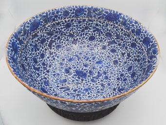 Large Chinese Blue & White Bowl