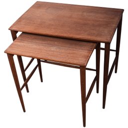 Set Of 2 Folke Ohlsson Mid-Century Modern Teak Nesting Tables