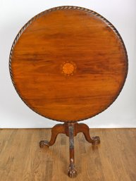 Mahogany Chippendale-style Tilt-top Tea Table