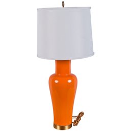 Vintage Orange Ceramic Table Lamp
