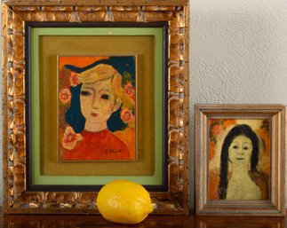 Two Miniature Portrait Paintings