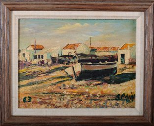 Mid-Century Miniature Oil Painting