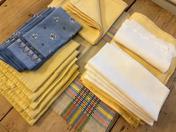 Set Of Yellow Table Linens