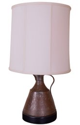 Vintage Handcrafted Persian Copper Vessel Table Lamp