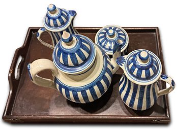 Costa Nova Mar Portuguese Stoneware Coffee And Tea Service