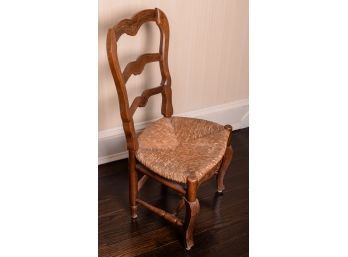 Antique French Child Ladder Back Chair,