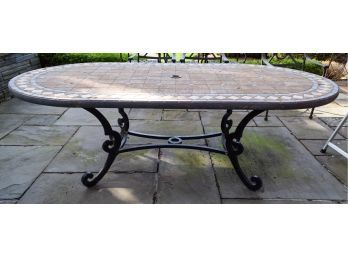 Patio Travertine Table By Tortuga