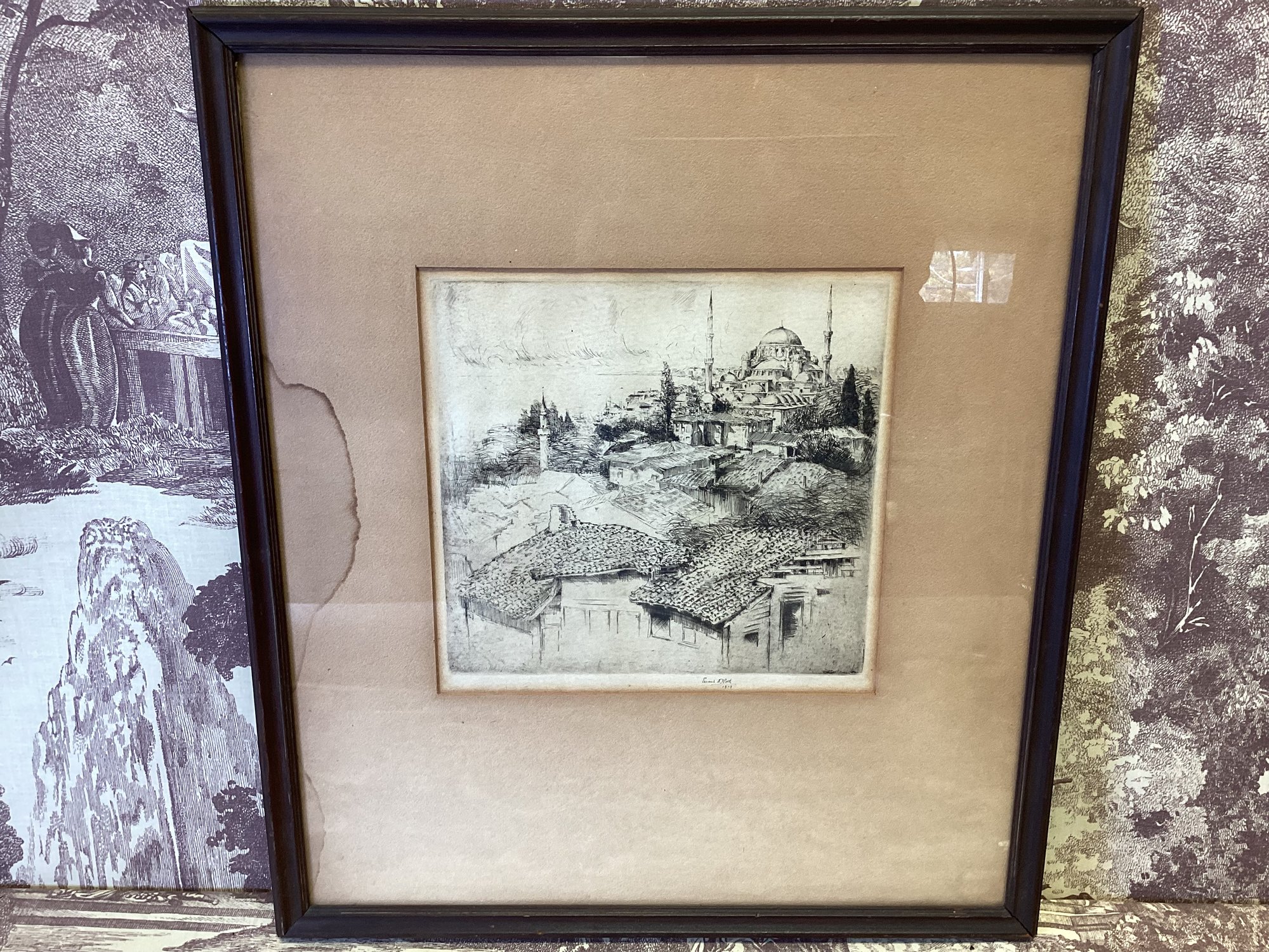 Ernest Roth Signed Etching Of Istanbul 1908 #4108 | Auctionninja.com