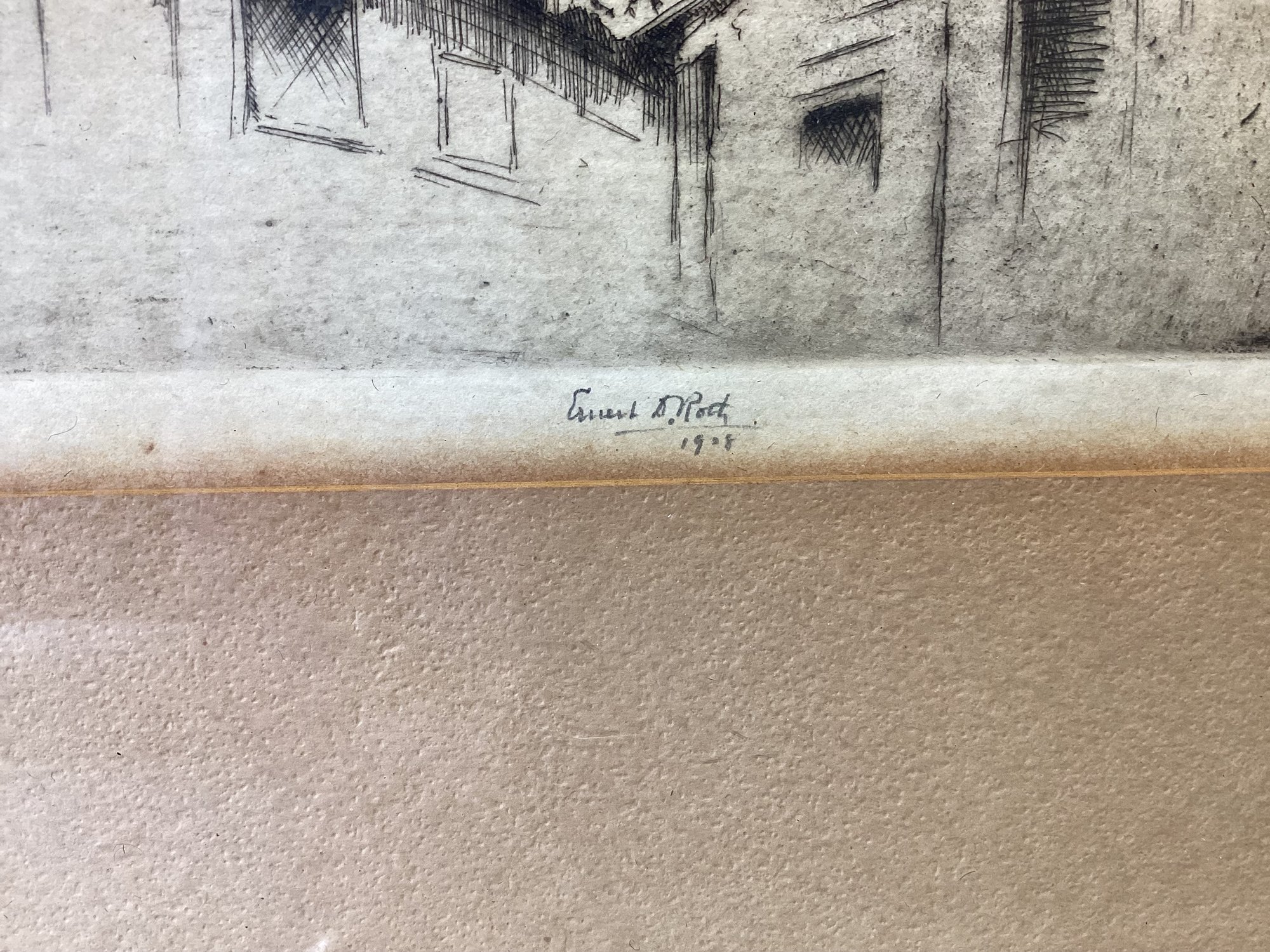Ernest Roth Signed Etching Of Istanbul 1908 #4108 | Auctionninja.com
