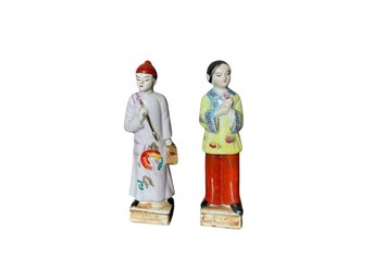 Antique Pair Of Japanese Figurines