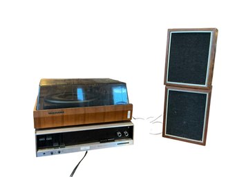 Vintage Panasonic Record Player RD-7703 With Speakers And Tuner