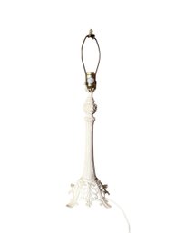 Vintage White Painted Metal Lamp