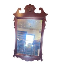 Vintage Chippendale Style Large Mirror With Shell Design