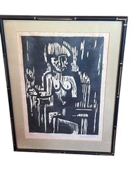 Signed Numbered Wood Cut 6/6 By Janet Schecter