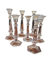 Group Of Glass Candlesticks (7)