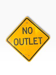 Metal No Outlet Street Sign