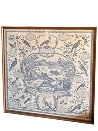 Vintage Aviary Bird Print In Frame
