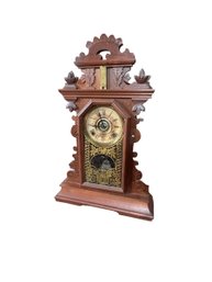 Antique 19th Century Victorian Gingerbread Shelf Clock