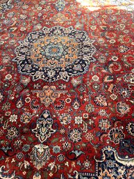 Semi Antique Persian Hand Knotted Wool Room Size Rug