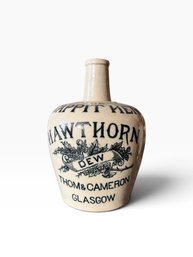 Vintage Stoneware Scottish Whiskey Bottle The Tappit Hen Hawthorn Dew