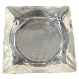 Vintage Clear Square Ashtray