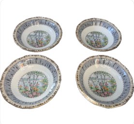Royal Albert Silver Birch Fruit / Dessert Bowl 5 1/2 Inch Set Of 4